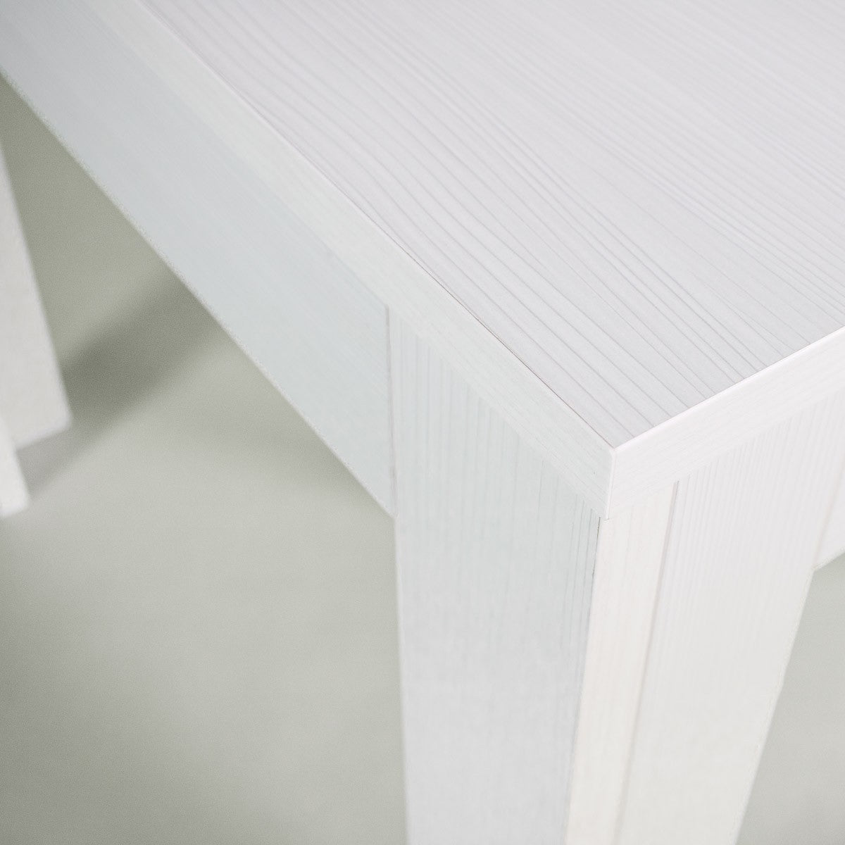 Consolle Allungabile in Legno H76,5x47x90/147cm 2 Allunghe Magix Larice Sbiancato Classica