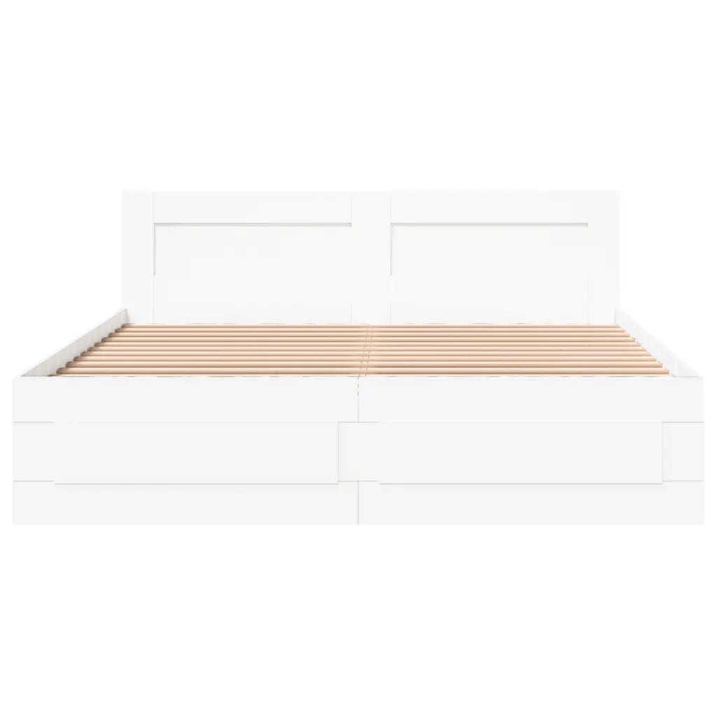 Giroletto con Testiera senza Materasso Bianco 160x200 cm 3295548