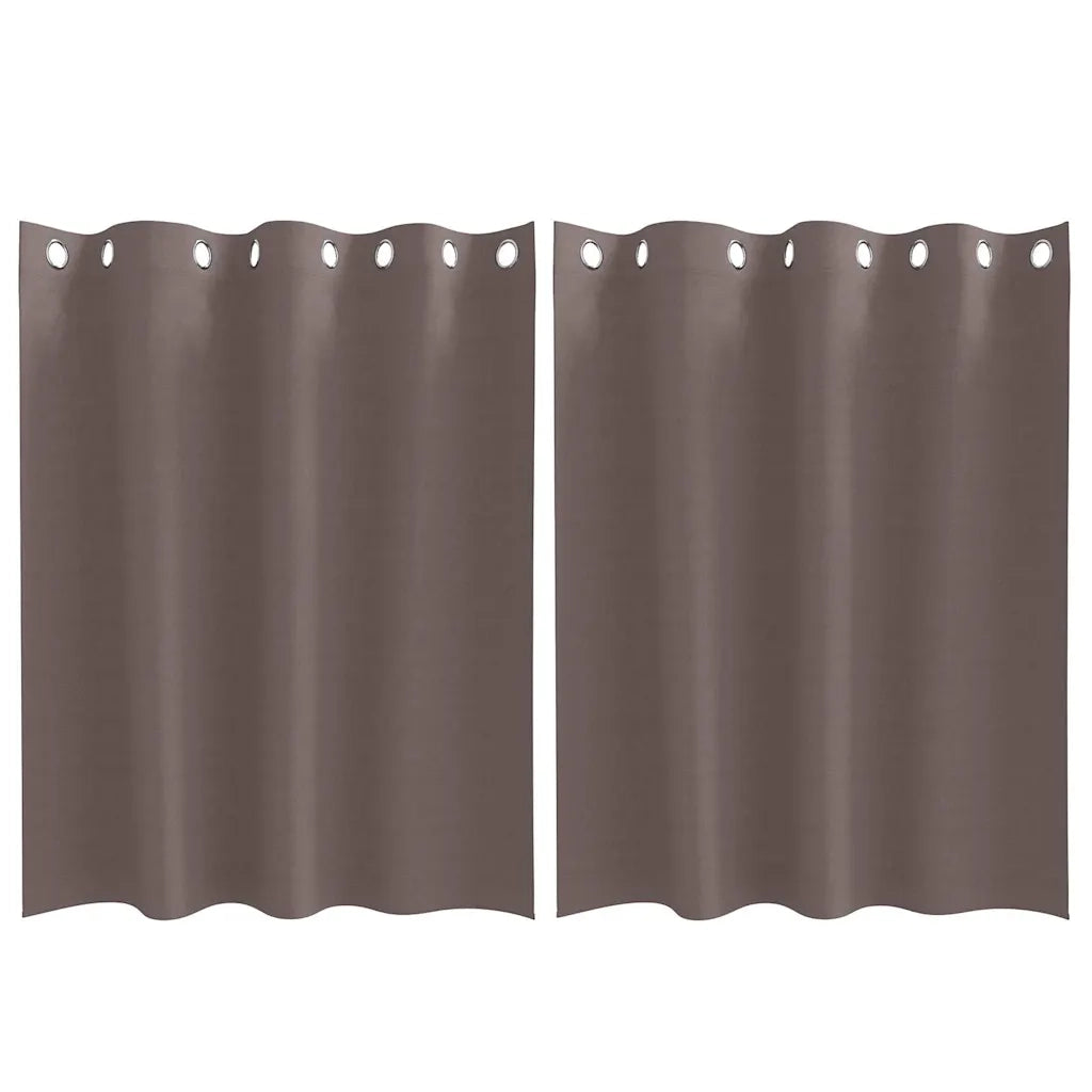 vidaXL Tende con tende 2 pcs Marrone scuro Poliestere