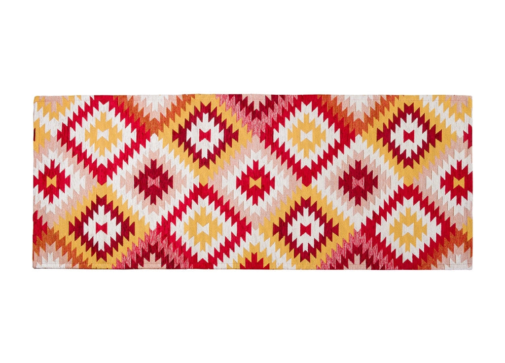 Tappeto Arredo Antiscivolo Camera Salotto Disegno Astratto Geometrico Avana By Suardi - 65x110(Set 2) - Rosso