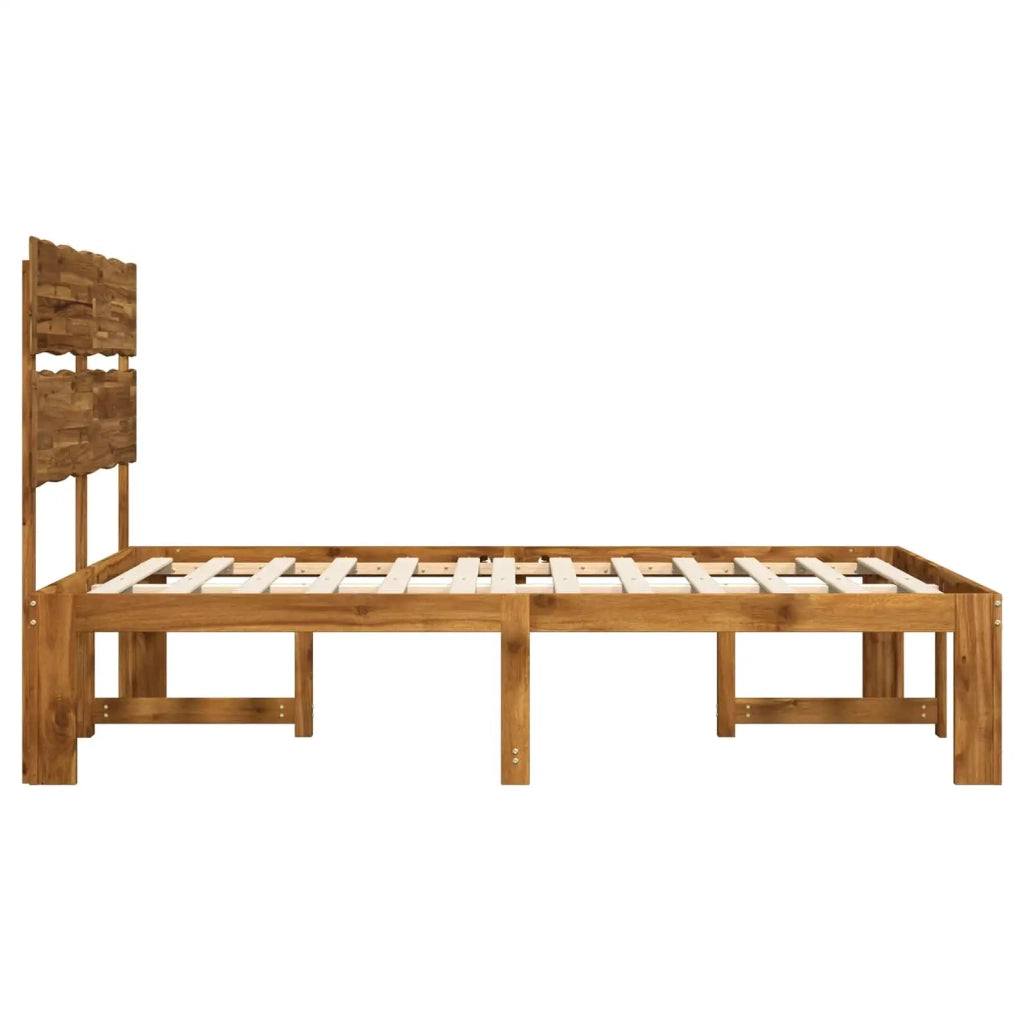 Letto matrimoniale con testiera ROSTOCK Naturale 200 x 200 cm 3405498