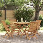 Set da Pranzo da Giardino 5 pz in Legno Massello di Teak 3059584