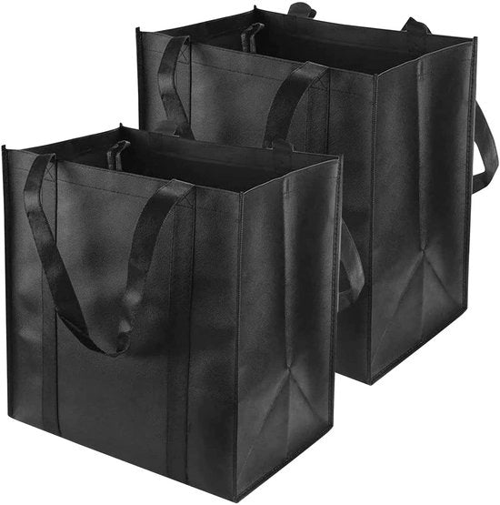Borsa da Spesa Opportuna - 2 Pezzi - Grande Borsa da Spesa - Tessuto Veloce - 38 x 35 x 25 cm - Sostenibile fino a 15 kg