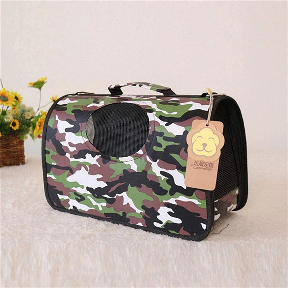 Trade Shop - Borsa Zaino Portatile Pieghevole Viaggio Per Animali Cani Gatti A Tracolla Tg.m -