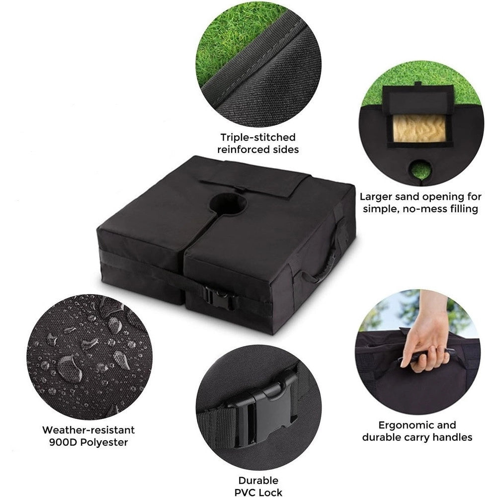 Trade Shop - Borsa Per Base Ombrellone Da Giardino Staccabile Quadrato Ampia Apertura Maniglie 020682 -