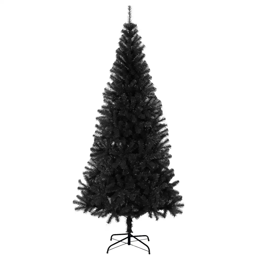Albero di Natale con 300 LED con supporto-Luci decorative natalizie Nero 210 cm PVC 362697