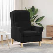 Poltrona Nera Nera Tessuto, Legno Standard Ergonomica
