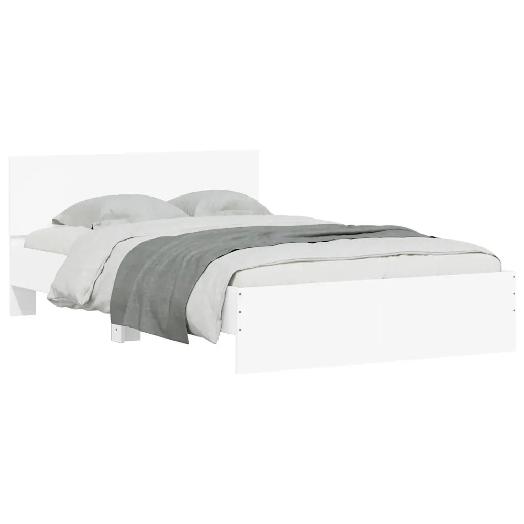 Giroletto con Testiera-Struttura Letto con testiera Bianco 120x200 cm