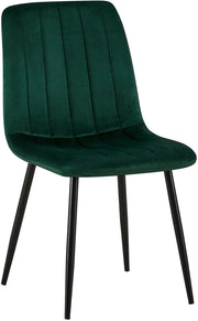 Sedia Dijon in velluto o tessuto Velluto,verde