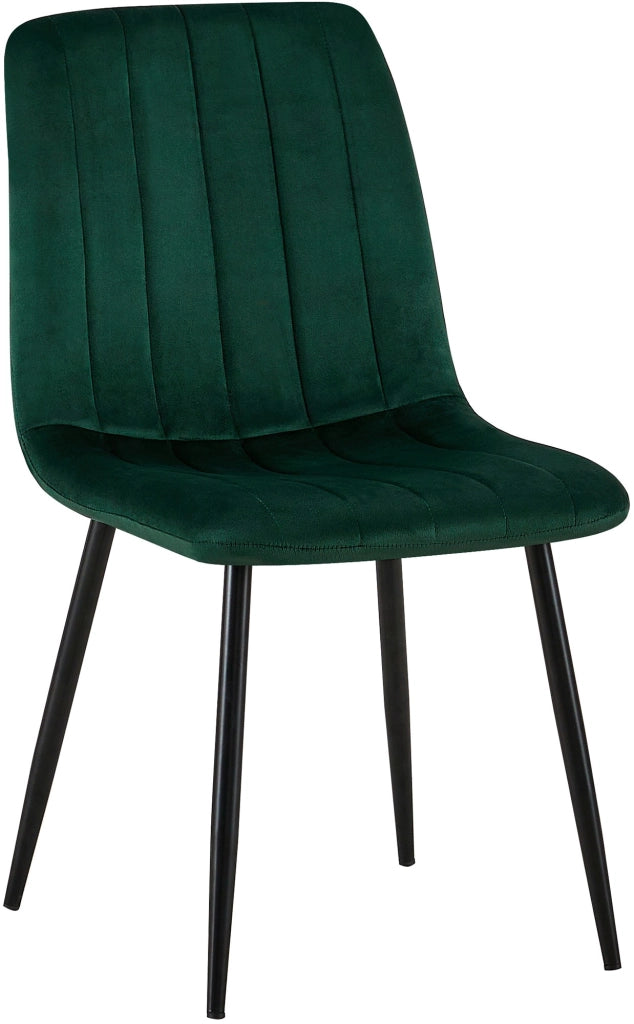 Sedia Dijon in velluto o tessuto Velluto,verde