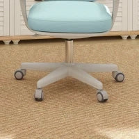 Sedia da Ufficio Ergonomica ad Altezza Regolabile con Schienale Traspirante, 55x48x82.5-94.5 cm, Verde Chiaro