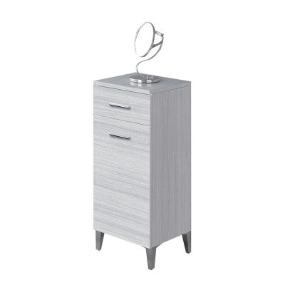 Base multiuso 35x34 cm grigio con anta reversibile e cassetto Desya