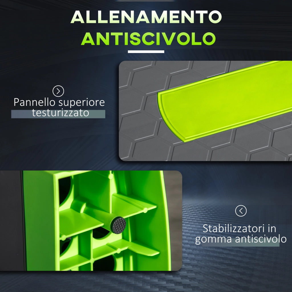 Step Fitness Regolabile ¨C zephmum ¨C Verde Grigio Plastica 10-15-20 cm