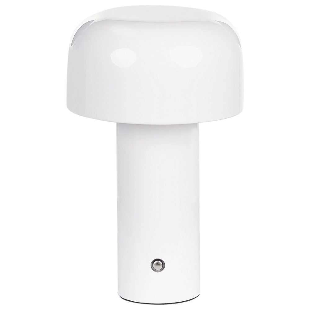 Lampada da tavolo senza fili in ferro bianco per interni e per esterni