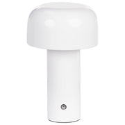 Lampada da tavolo senza fili in ferro bianco per interni e per esterni