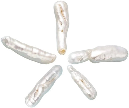 Set di Parelle in Acciaio 10pz - Parelle Onregolari in Acciaio Inossidabile - Parelle di Acqua Dolce - Parelle di Spaziatura - Materiali per Creare Gioielli Artigianali