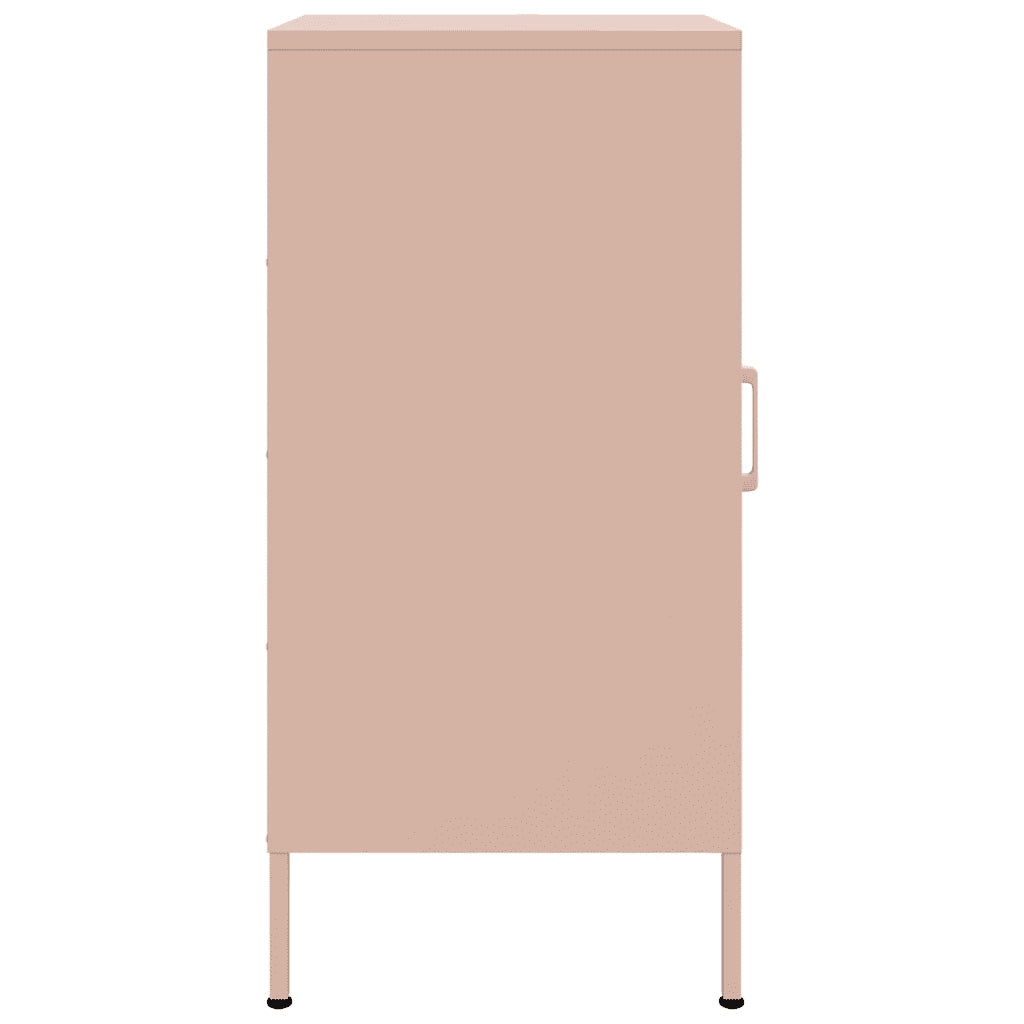 vidaXL Credenza Rosa 36x39x79 cm in Acciaio