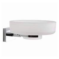 Porta saponetta con bacinella in vetro satinato - serie Sting