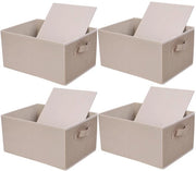 Organizzatore di abbigliamento opacchiabile, 4-pack, tessuto di alta qualità, 39 x 29 x 20 cm, organizzatore di abbigliamento per abiti, pantaloni, asciugamani, giocattoli (beige)