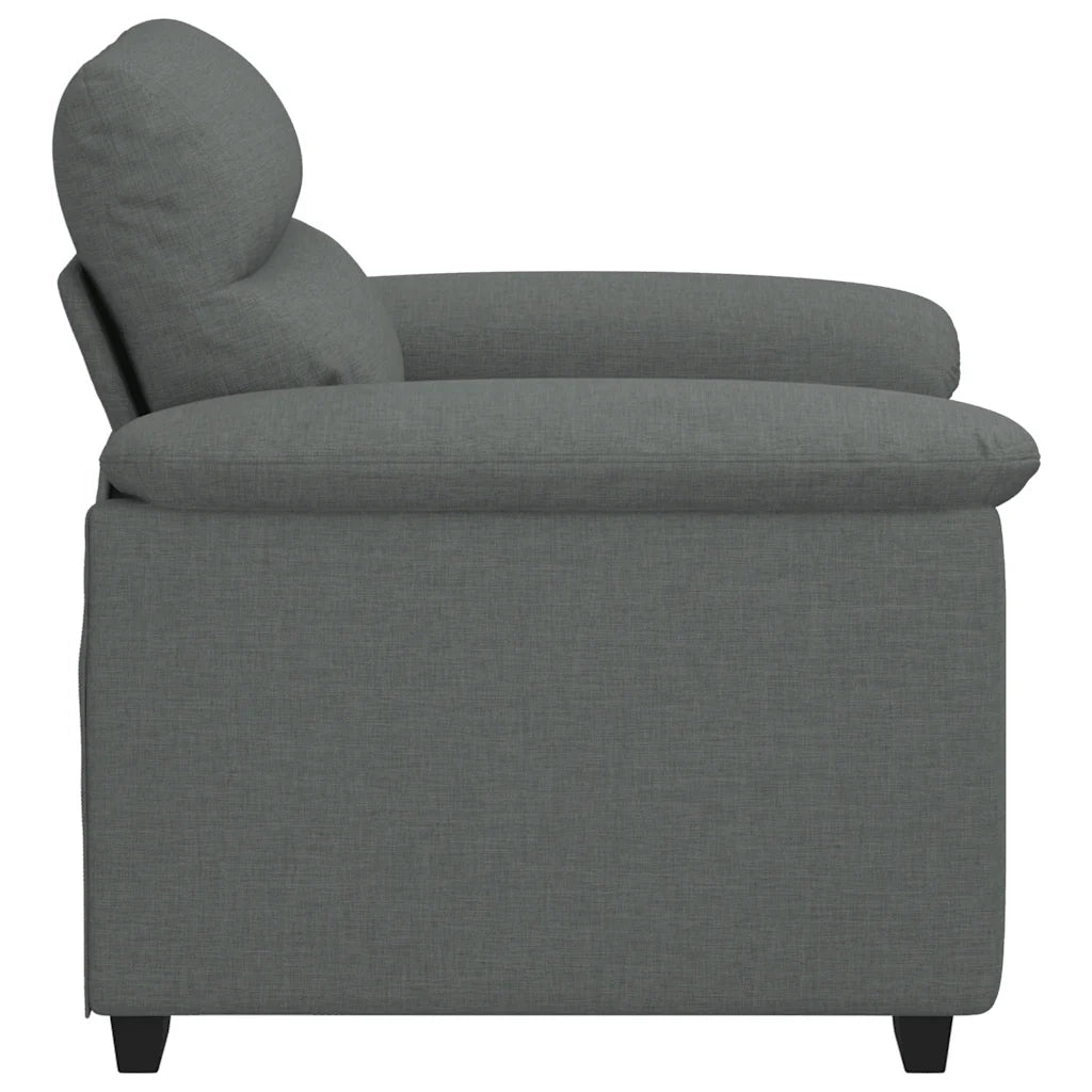 vidaXL Poltrona Grigio Scuro 60 cm in Tessuto