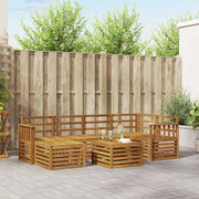 Set divano sezionale 7 pcs Naturale Legno di Acacia Massello