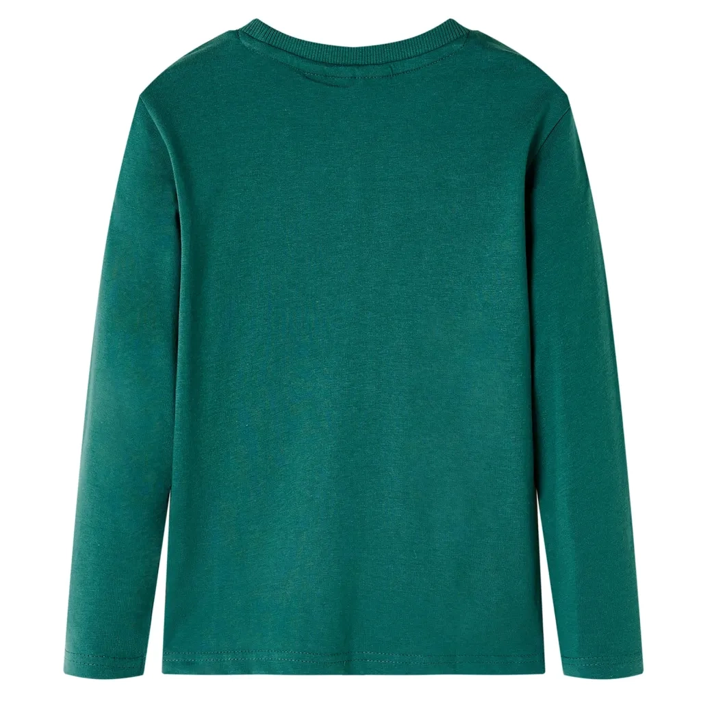 Maglietta per Bambini Maniche Lunghe Verde 128 12647