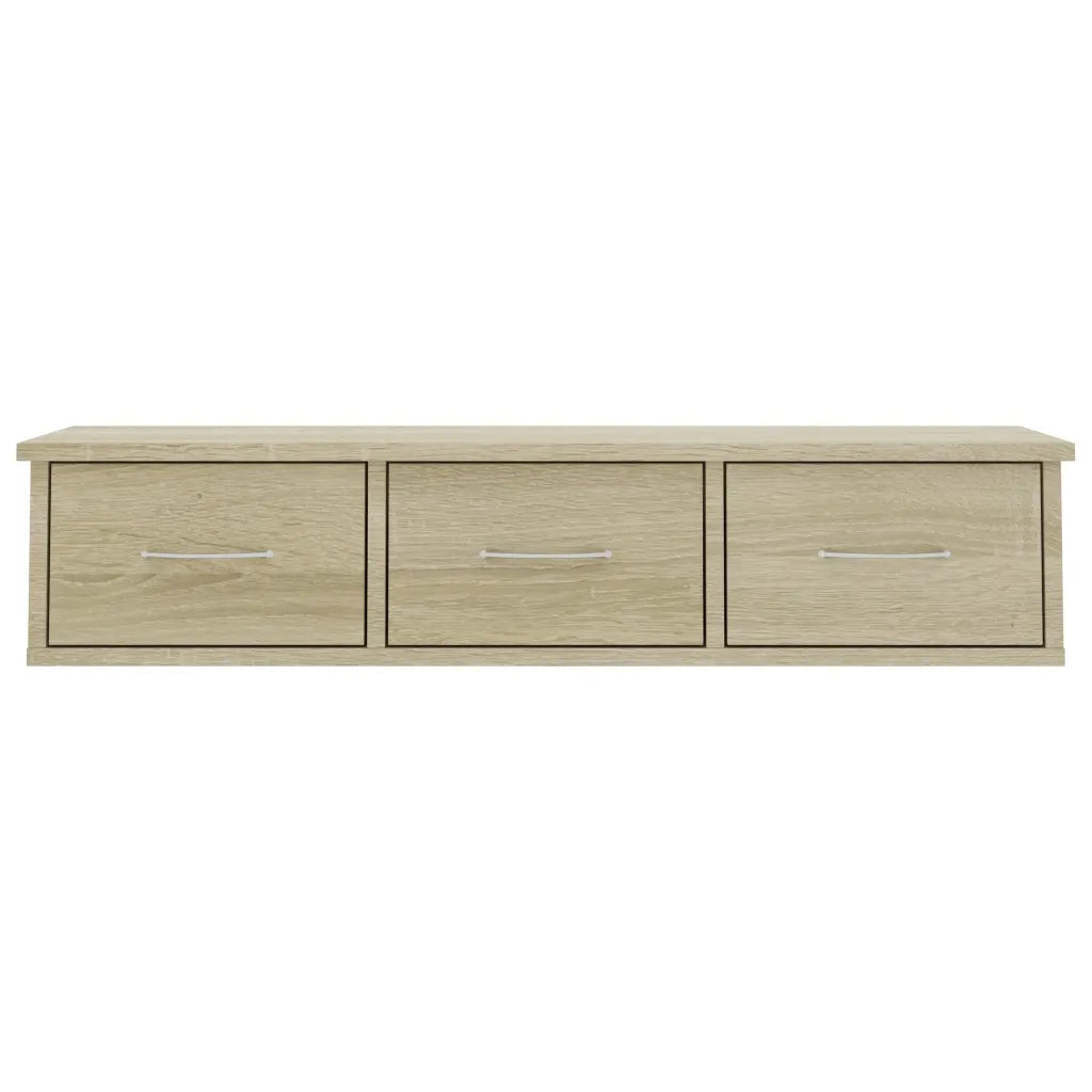 Scaffale Cassetti Parete Rovere Sonoma 88x26x18,5cm Multistrato 800597
