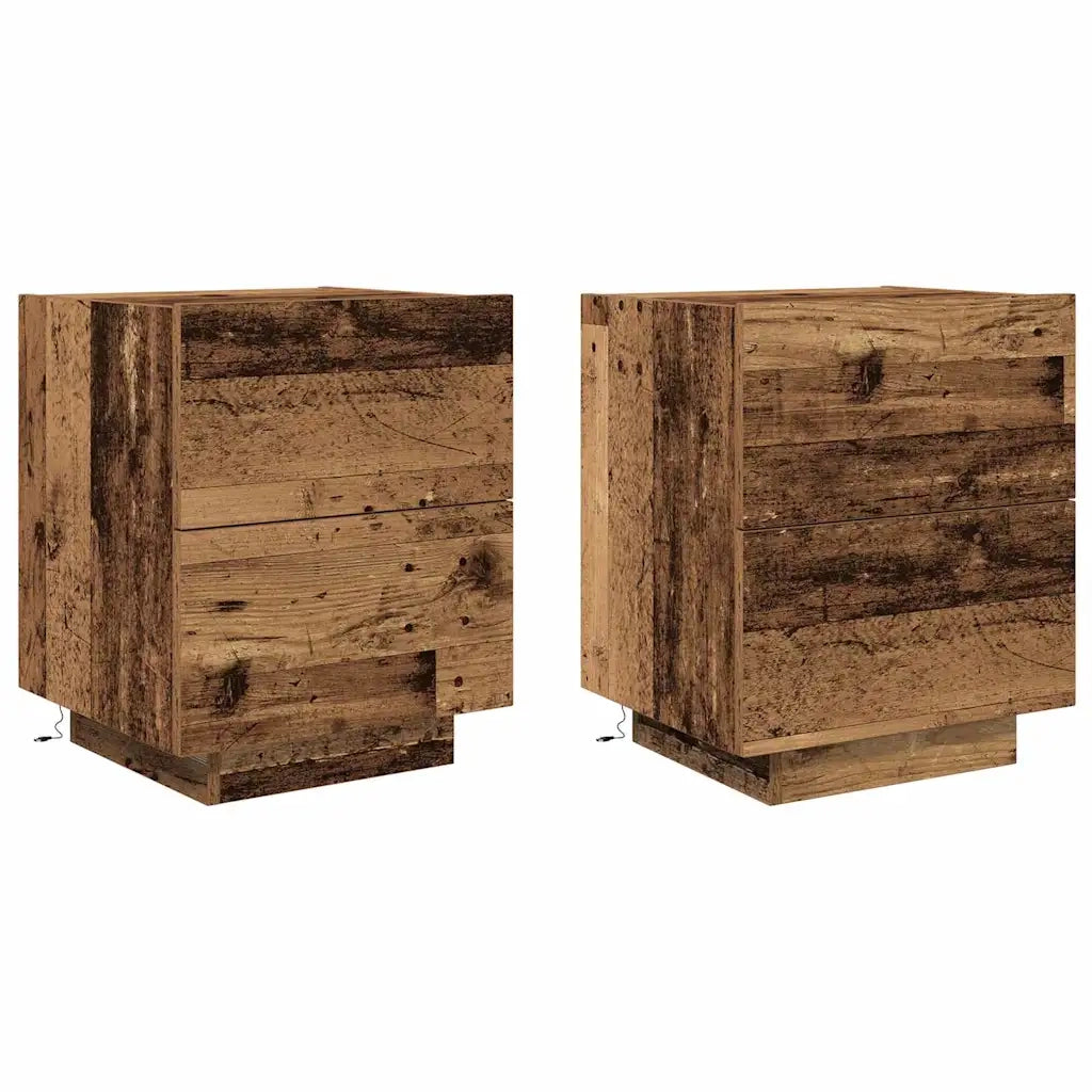 Armadio da Notte 2 pcs Legno vecchio 45 x 40 x 55 cm 863058