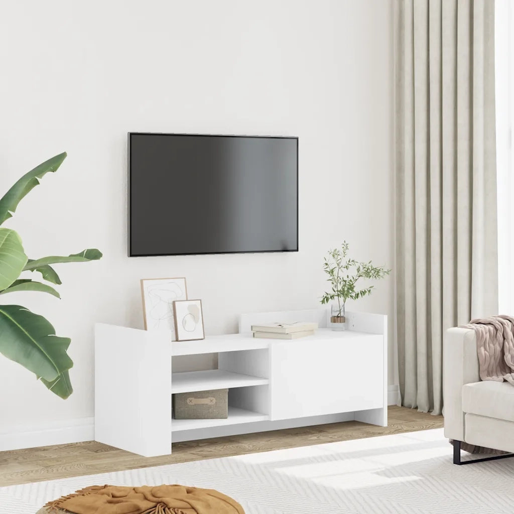 vidaXL Mobile Porta TV Bianco 100x35x40 cm in Legno Multistrato