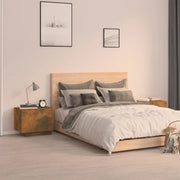 Comodino-Tavolino da notte Rovere Fumo 100x35x40 cm Legno Multistrato