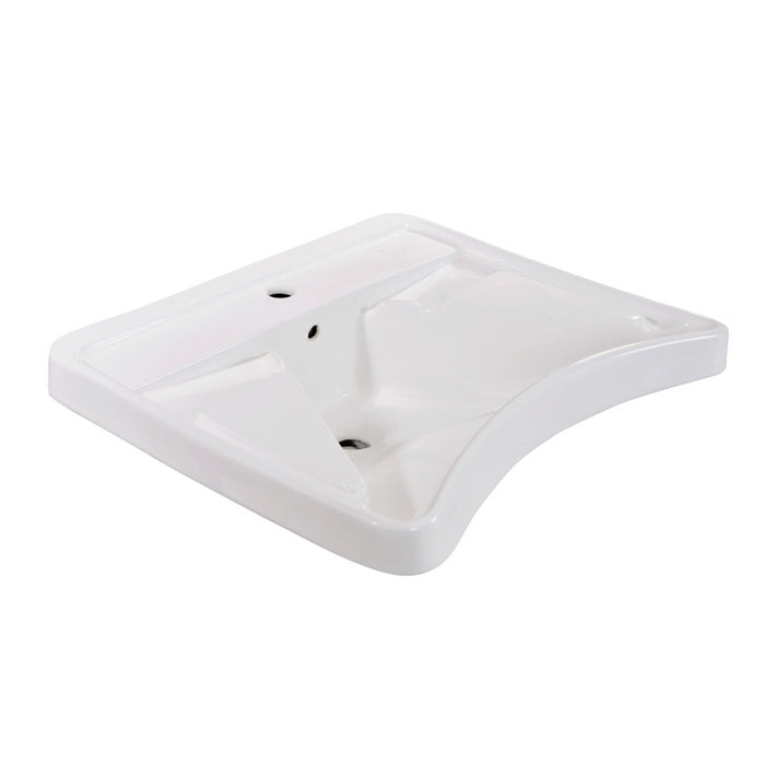 Lavabo ergonomico bianco con appoggiagomiti
