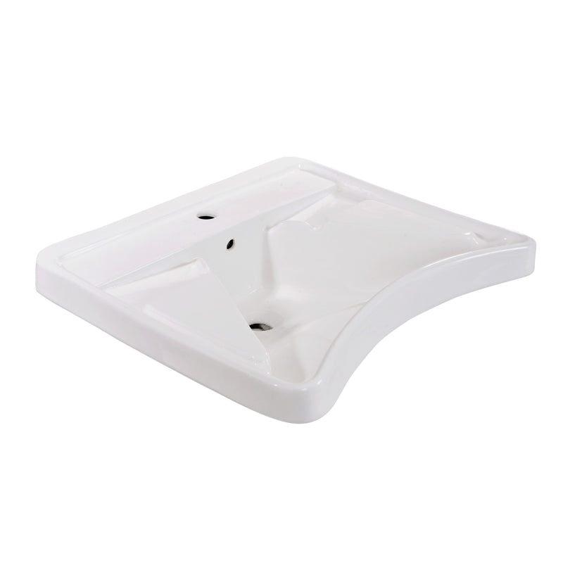 Lavabo ergonomico bianco con appoggiagomiti