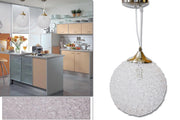 Lampadario a Soffitto Effetto Vetro Bijour in Pvc Bianco