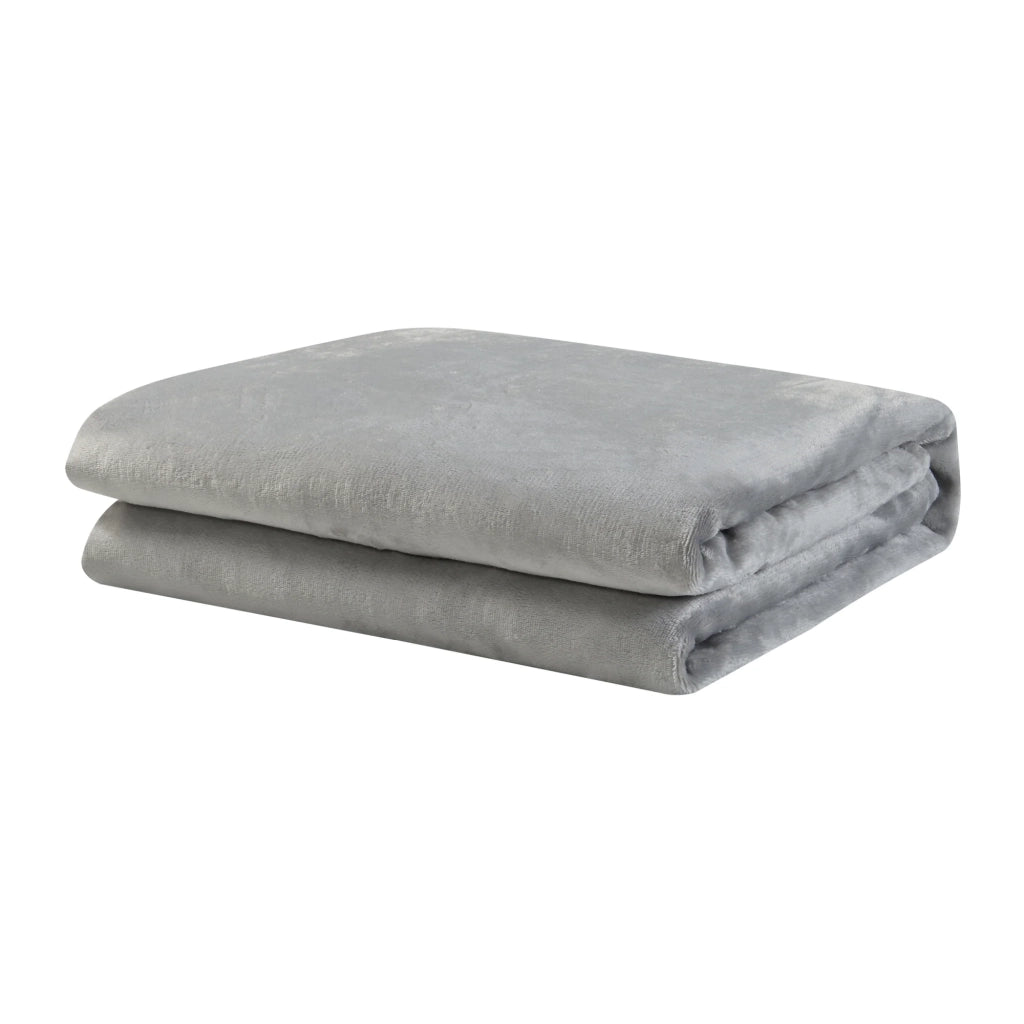 Coperta elettrica riscaldata 120 watt camera da letto 180 x 130 cm grigio chiaro 03_0009330