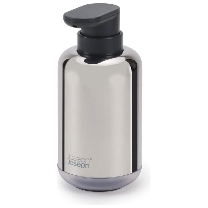 Joseph Joseph 70582 EasyStore Luxe Dispenser per Sapone 0.3 L Acciaio Inox con Finestra di Riempimento Trasparente e Base Antiscivolo colore Acciaio inox