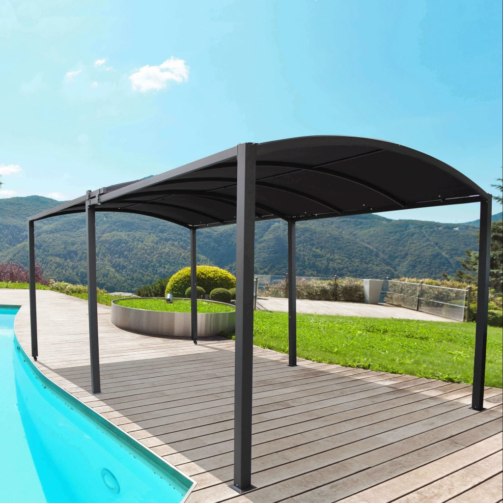 GAZEBO ALLUNGABILE TUCSON 3 X 3/6 MT CON STRUTTURA IN ACCIAIO
