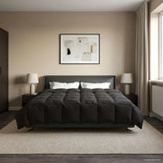 Duvet Invernale Trapuntato Antracite 240 x 260 cm Microfibra