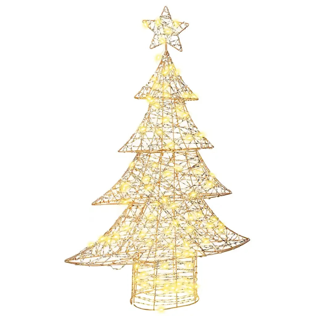 Albero di Natale con 120 LED Bianco caldo 120,5 cm PET
