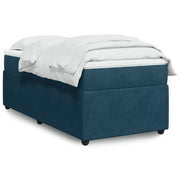 vidaXL Giroletto a Molle con Materasso Blu Scuro 90x190 cm in Velluto