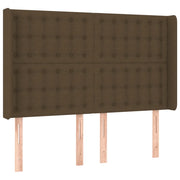 Testiera | Testata ad Orecchio MarroneScuro147x16x118/128cm inTessuto