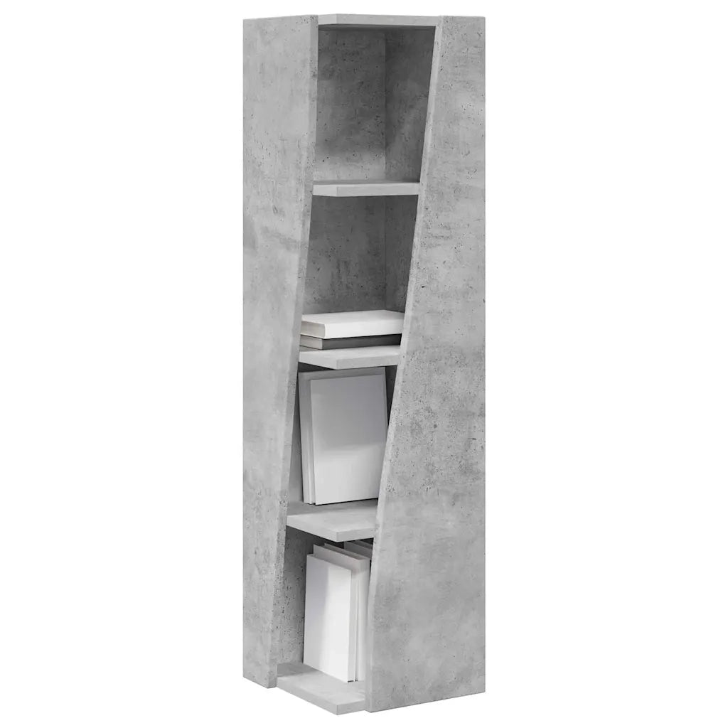 Mobile angolare Grigio cemento 27,5x27x102cm Legno multistrato