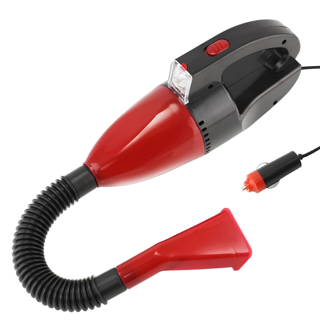 Aspirapolvere a filo 90W per auto con luce LED e accessori compatti Nero / Rosso Avizar