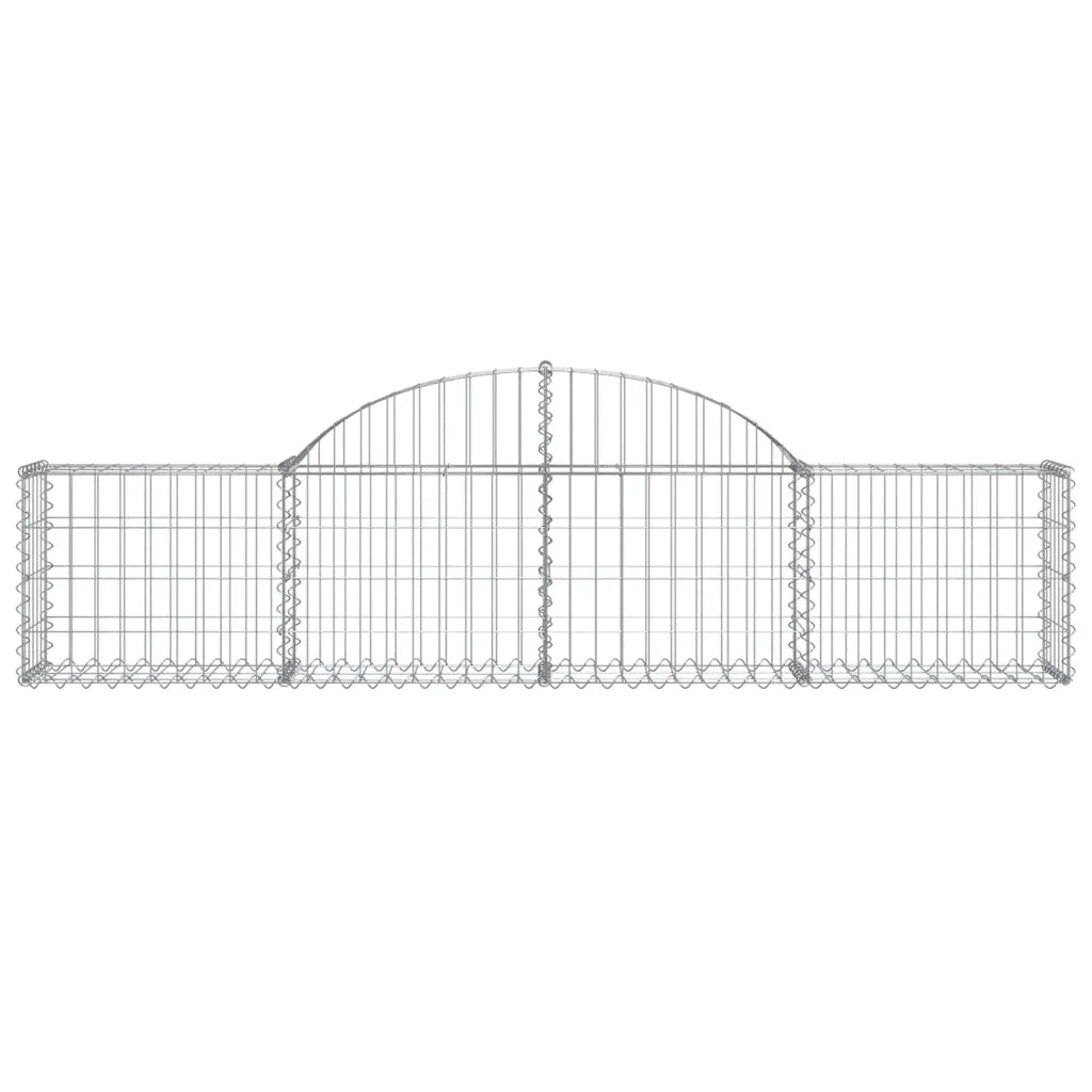 Cesti Gabbioni ad Arco 3 pz 200x30x40/60 cm Ferro Zincato
