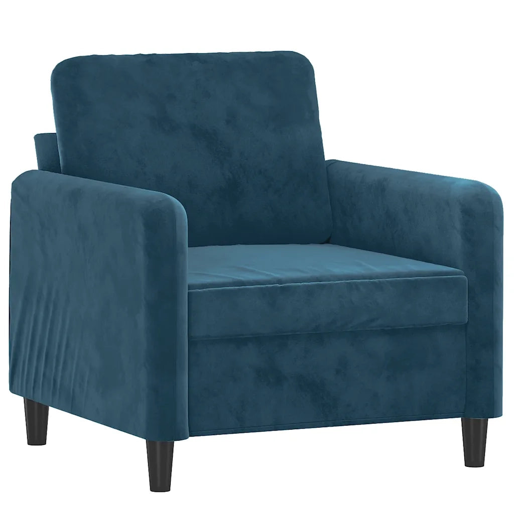 Divano Sedia-Poltrona Blu 60 cm Velluto 256769