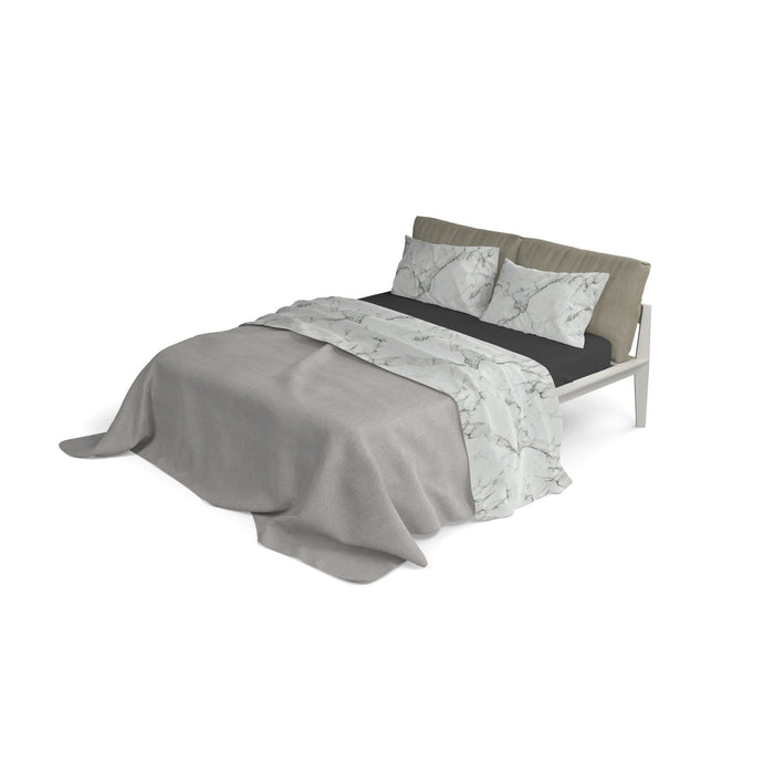 Set Lenzuola Singolo Sopra Sotto e Federe in Microfibra Marble