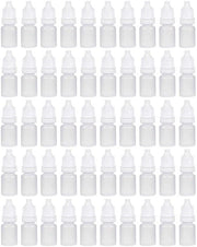 Set di 50 flaconi in plastica riutilizzabili da 2 ml con contenitore di 2 ml - ideale per viaggiatori - bianchi - riempibili con olii - set di 50 pezzi