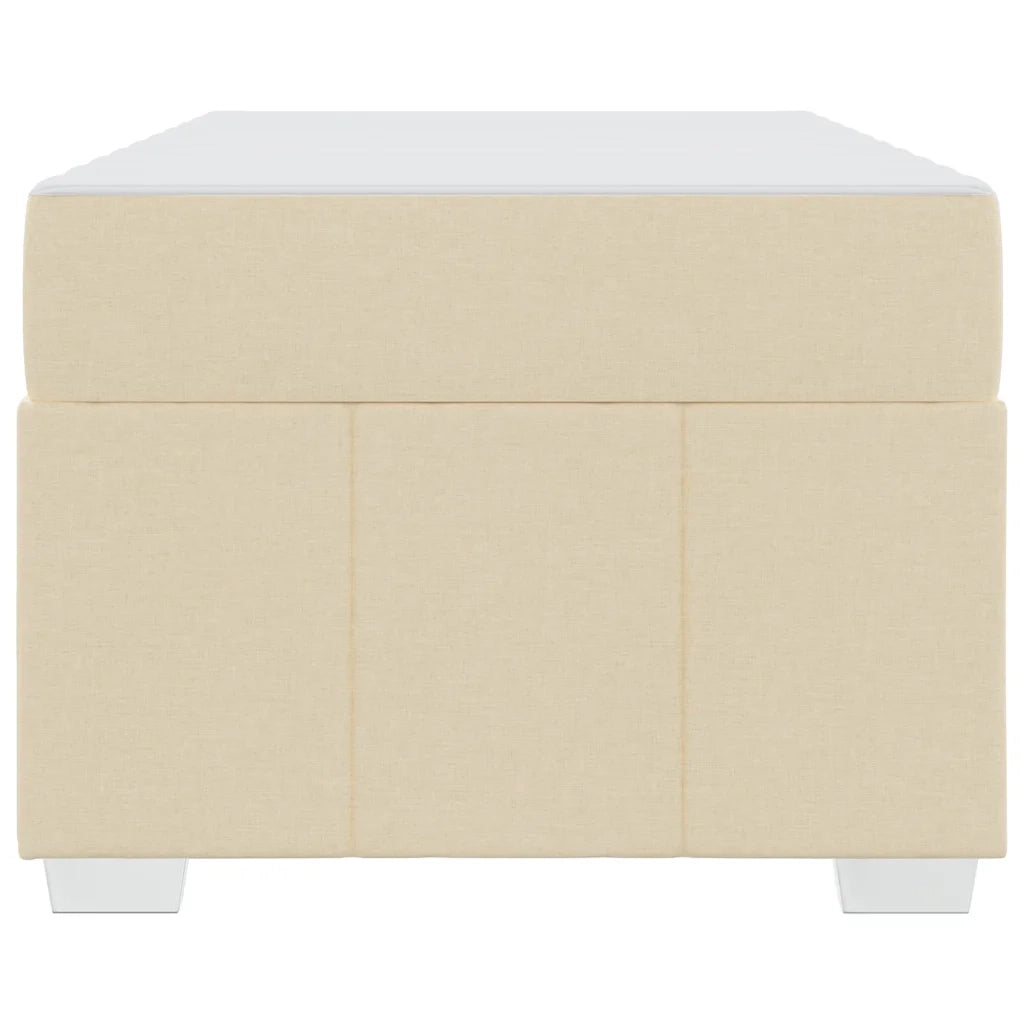 Struttura del letto con materasso Crema 80 x 200 cm Tessuto