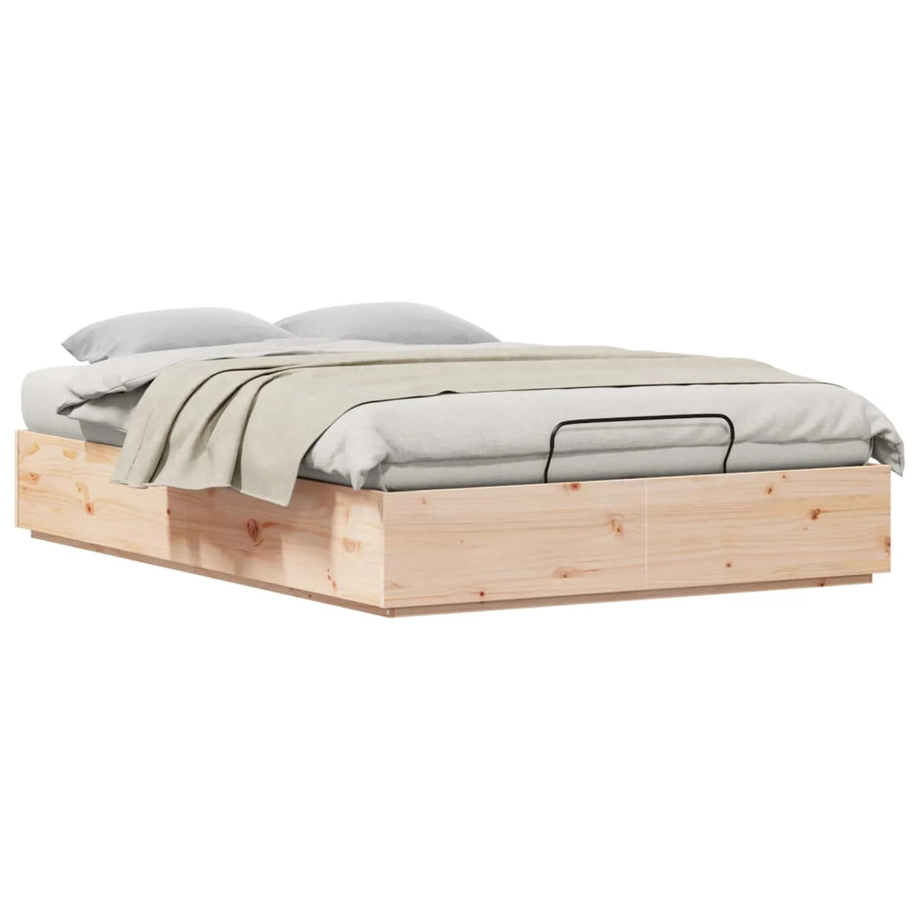Letto ottomano Naturale 140 x 190 cm Legno di pino massiccio