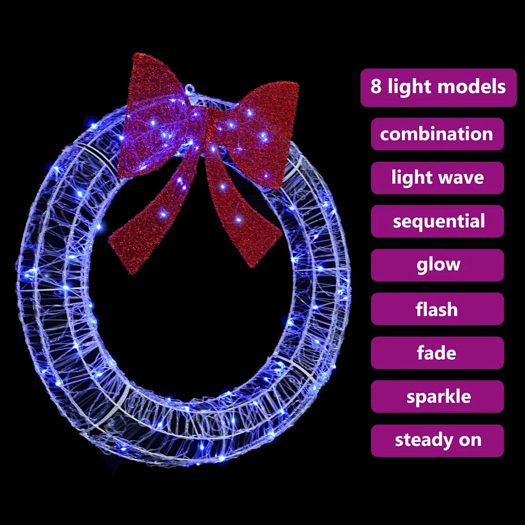 Corona con 80 LED Blu 92 x 92 x 9,5 cm Acrilico CFW1626118