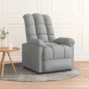 Divano Sedia-Poltrona Reclinabile in Tessuto Grigio Chiaro 171397